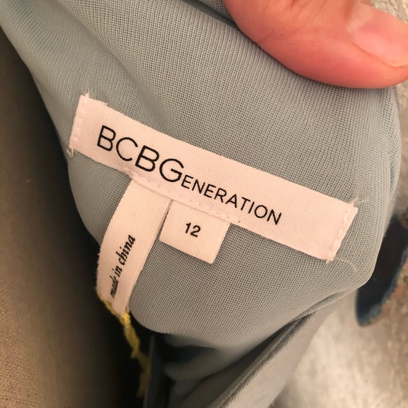 Bcbg sky blue off shoulder dress - Picture 3 of 5